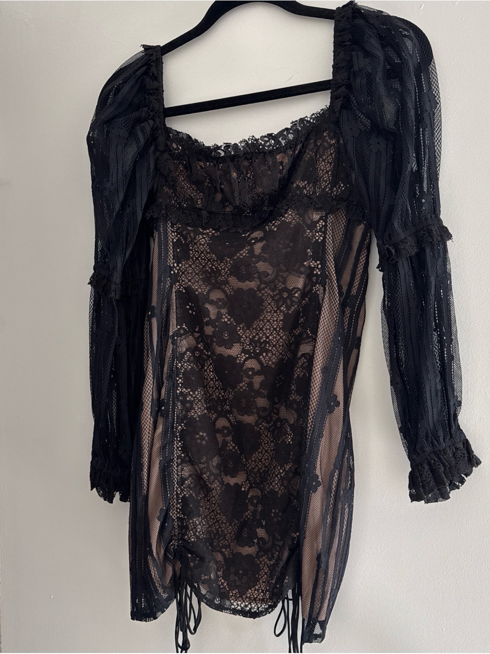 For Love & Lemons Monroe Black Lace Mini Dress - Picture 4 of 4